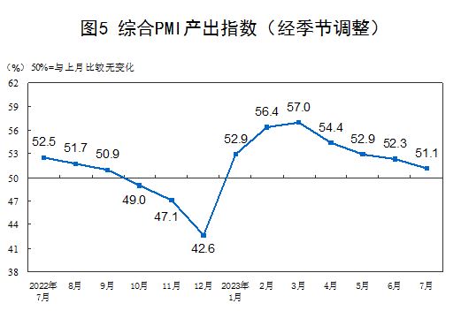 中国7月制造业PMI为49.3%，比上月上升0.3个百分点(图9)